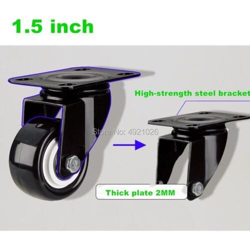 1.5 inch PU Casters/wheels,Mute Wheel/Wearable,FOR Sofa, furniture, trolleys,HOME/Industrial Hardware,High load-bearing
