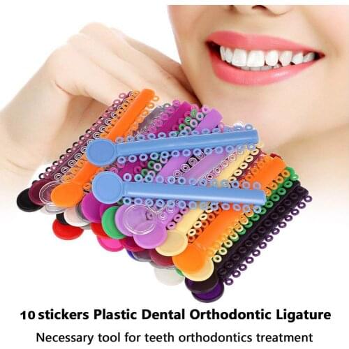 10pcs Dental Orthodontic Ligature Ties Elastic Rubber Bands Tools Elasticity For Teeth B99