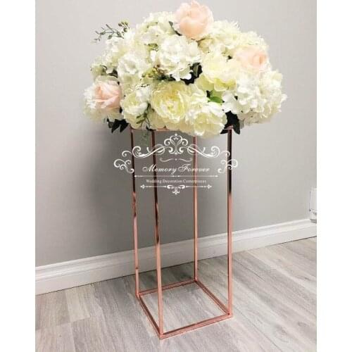 4PCS Flower Vases Floor Metal Vase Plant Dried Floral Holder Flower Pot Road Lead for Home Wedding Decoration