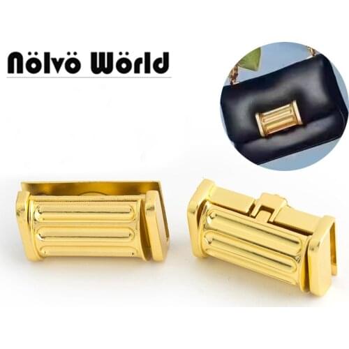 5-10sets 29*51mm Purse Closure Satin gold lock for Handbags Hardware Accessories Bag lock