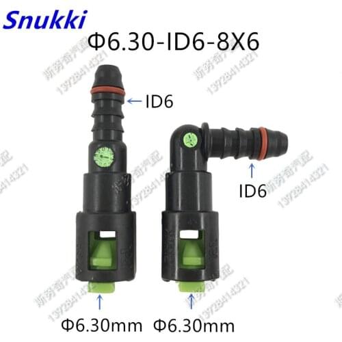 6.30mm ID6 SAE Fuel pipe fittings auto Fuel line quick connector plastic female gasoline connector for CRV 10pcs a lot