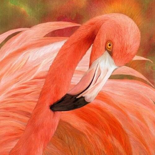 Full Drill DIY Diamond Painting "Flamingo" 5D Embroidery Animals Cross Stitch Needlework diamond draw wallpaper Home Decor