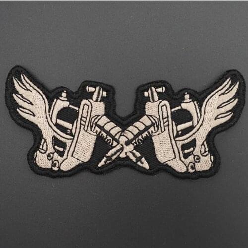 Electric drill TACTICAL SAMURAI EMBROIDERED HOOK backing patch Army morale badge IN BAG Jacket Arm hat