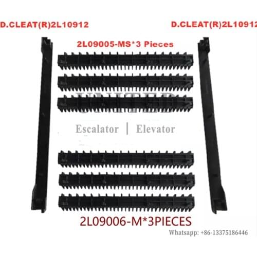 Escalator L1000mm Step Black Demarcation D.CLEAT(R)2L10912 D.CLEAT(L)2L10912 2L09005-MS 2L09006-M