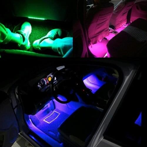 Car Interior Atmosphere LED RGB Strip Light For Ford Focus MK2 MK3 MK4 Mondeo EDGE Fiesta Taurus Ecosport ESCORT C-Max KA Kuga