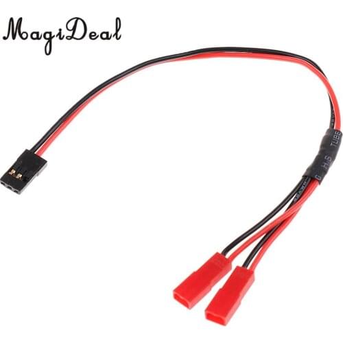 MagiDeal JR 1 Male to JST 2 Female Y Connector Wire Splitter Cable with 23cm Leads for Mini RC Helicopter Indoor 3D Plane Parts