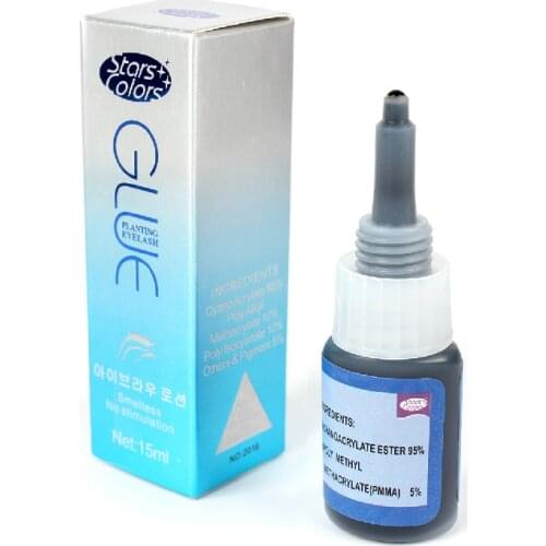 15ml 2s Quick Dry Eyelash Extension Glue Environmental Odourless Non Irritant Lasting 20days Black Eyelash Glue For Lashes