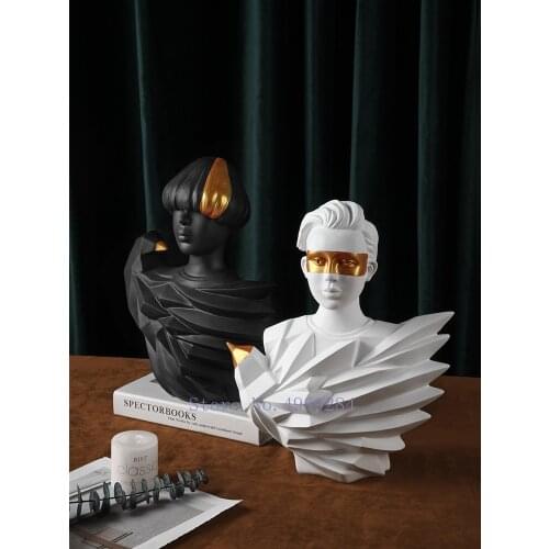 CREATIVITY RESIN ANGEL SCULPTURE ABSTRACT HANDICRAFT FURNISHINGS MODERN HOME DECORATION DAVID GREEK MYTHOLOGY FIGURINES