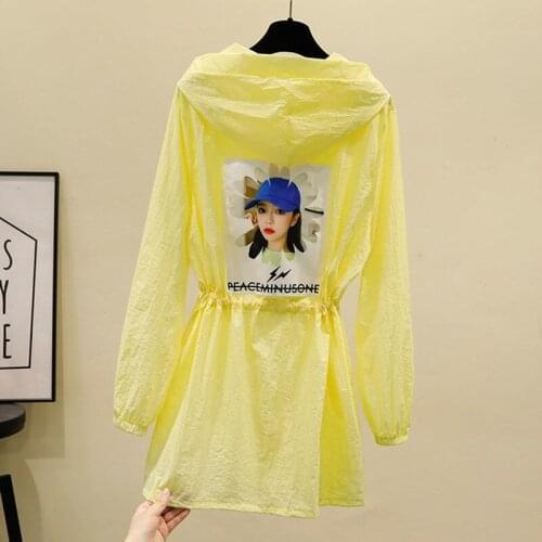 Summer Hooded Sun Protection Clothing Print Sunscreen Jacket Running Camping Long Sleeve Breathable Air Conditioner Shirt X318