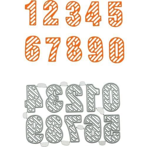 Small Size Arabic 0~9 Number Metal Cutting Dies Scrapbooking DIY Birthday Congratulation Card Decorating Cutter Punch Stencil