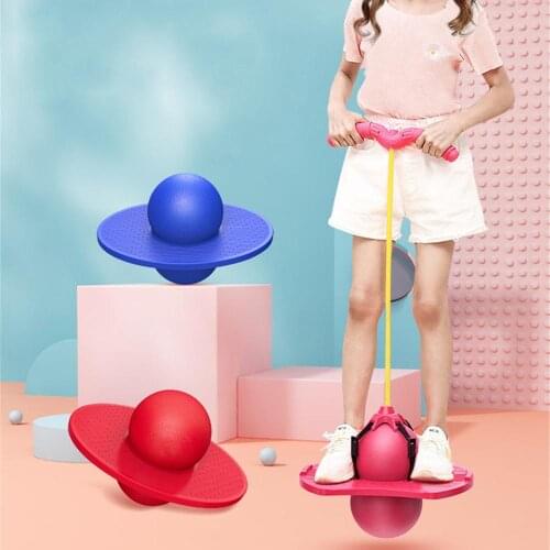 Jumping Bounce Ball Yoga Fitness Ball Balance Board Pogo Ball Kids Adults Toy for Energetic Exercise Jump and Balance Training
