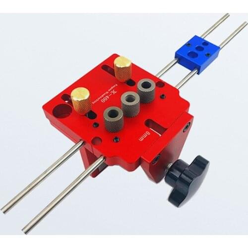 Wood Hole Drill Punch Locator Guide Positioning Jig Joinery System Kit Aluminum Alloy Woodworking Diy Tools