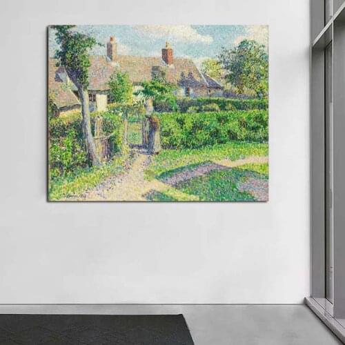 Camille Pissarro Green Landscape Wall Art Canvas Painting Posters Prints Modern Painting Wall Picture For Living Room Home Decor