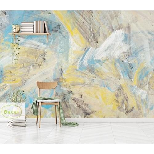 Bacal Panneau Abstract Blue Murales 3d Photo Wallpaper Hand Oil Painting Home Wall Decor Modern Mural Canvas 3d papel de pared