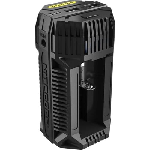 NITECORE V2 Battery Charger DC 12V 42W (max) Compatible with Li-ion/IMR 14500,16340(RCR123), 18650 , 26650 , 21700 battery