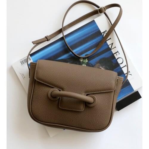 Lucky2021 New 2020 French Minority Texture Popular Half Round Saddle Bag Womens Cross Body Bobby Mini Fashion