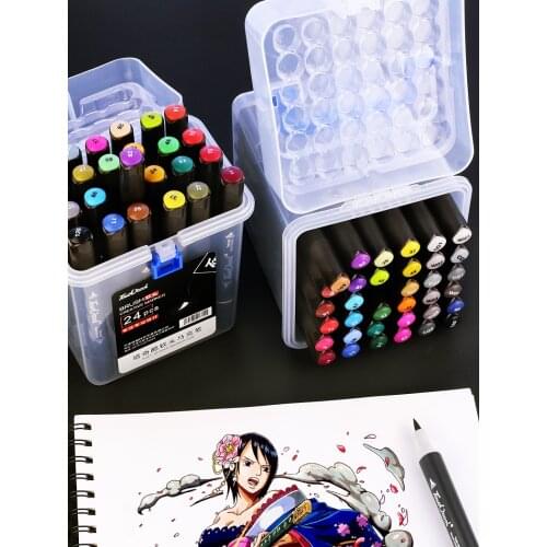 TOUCHNEW Permanent Markers Alcohol Ink Markers Brush Dual Tips Professional Drawing Marker Set Art Design 26/36/48Colors