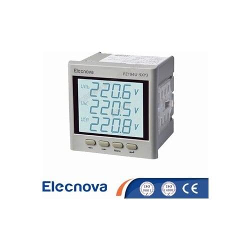PZ194U-9XY3 96*96mm panel mount 3 phase LCD digital ac voltmeter