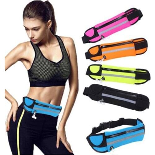 Adjustable Waterproof or Breathable Men Women Running Waist Bag Fitness Belt Pack Mobile Phone Holder Jogging Sports Water Bag