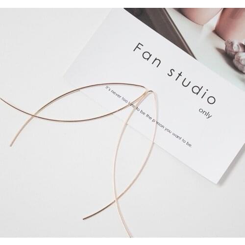 Earrings Fish Shaped Earrings Simplicity Handmade Copper Wire Earring for Women gold Color Geometric Ear jewelry Brooch Earrings