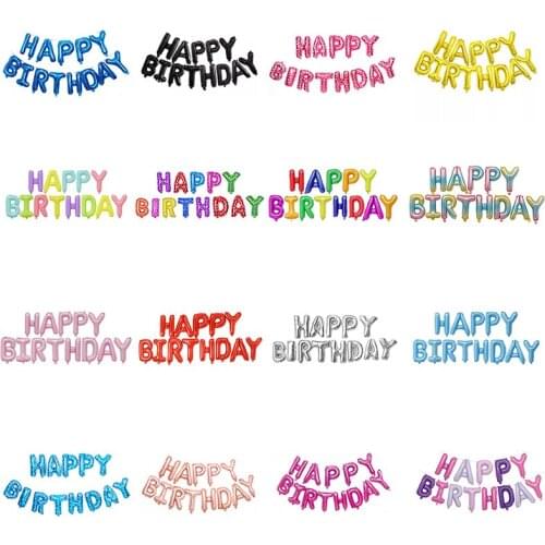 13pcs Happy Birthday Decoration Foil Balloons Rose Gold Letter Ballons Birthday Party Decorations Globos Balony Anniversaire