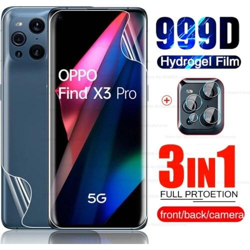 Front Back Hydrogel Film For Oppo Find X3 Pro X 3 Lite 5G Screen Protectors Not Glass Orro FindX3 Find X3Pro 2021 Camera Glass