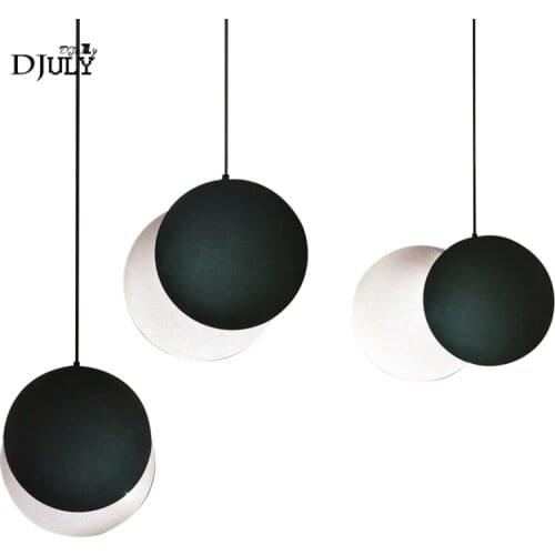 Nordic moon eclipse Acrylic led pendant lights luxury modern bedroom bedside hanging lamp dining room bar loft lighting fixtures