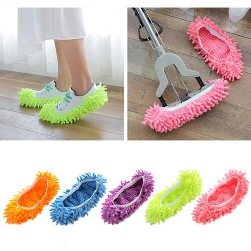 Convenient Dust Mop Slipper House Floor Cleaner Lazy Dusting Cleaning Foot Shoes Cover for Bathroom Kitchen Living Room Bar Car