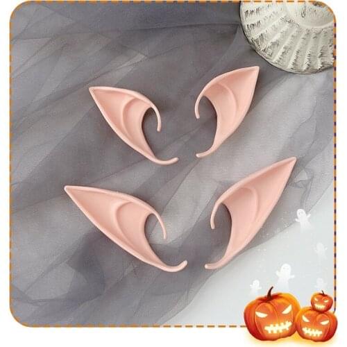 Halloween Decoration Angel Elf Ears Latex Ears Fairy Cosplay Costume Accessories Party Decoration Photo Props Adult Kids Toys