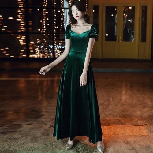 Velvet Evening Dresses Long 2019 New Arrival Sweetheart Neck Evening Gown vestido noiva sereia