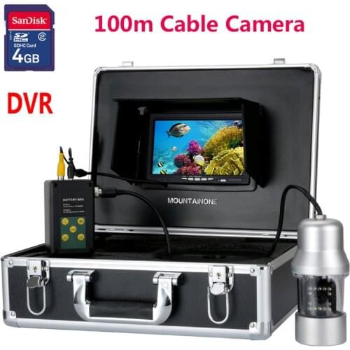 MAOTEWANG 20M 50M 100M 7" DVR Recorder Underwater Video Fishing Camera System 0- 360 Degree View, Remote Control
