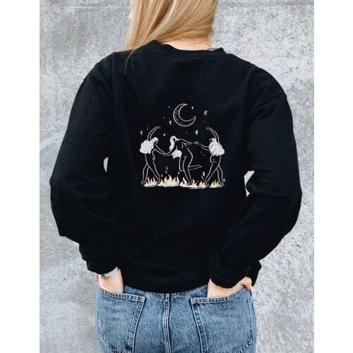 We are the granddaughters of the witches sweatshirt funny graphic women fashion pure cotton casual vintage pullovers gift tops