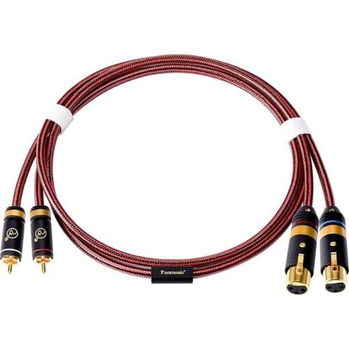 ZY Fanmusic HIFI Cable ZY-395 Fever level 2XLR-F to 2RCA balanced signal line advanced version