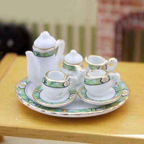 1 Set 1:12 Scale Dollhouse Miniature Ceramic Tea Cup for OB11 BJD Doll House Kitchen Furniture Accessories Toy