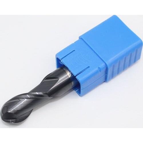 1PC 12mm 2 Flute Ball Nose End Mill R6 D12X24LXD12X75L HRC45 Solid Carbide Coated Cone CNC Milling Cutter Engraving Grinding Bit