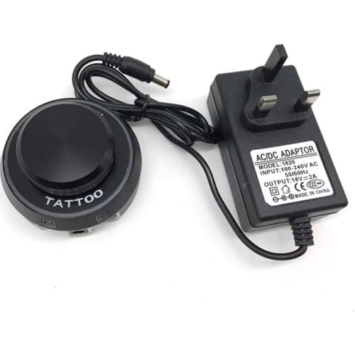 1Pc Black Colorful Tattoo Power Supply With Power Adaptor For Coil Rotary Tattoo Machine Rotary Control Switch Adjust Voltage