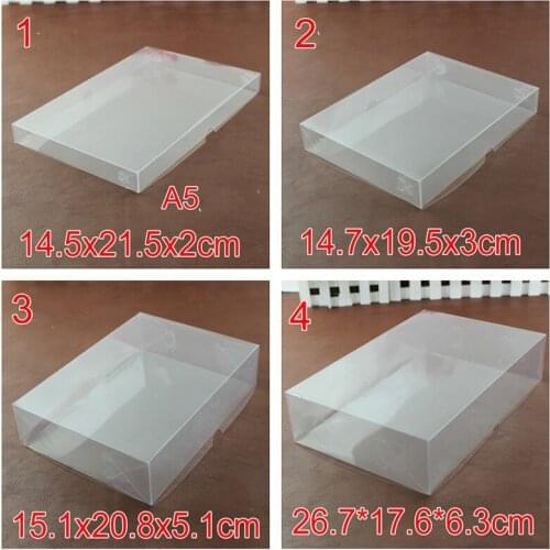 10pcs/lot 17.6x26.7x6.3cm PVC Packing Box Fold Case Plastic UP And Down Cover Folding Box Universal Transparent Packing Boxes
