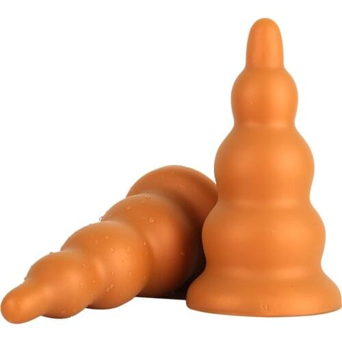 20CM Huge Anal Beads Plug Anal Sex Toy Soft Silicone Butt Plug Men Prostate Massage Vagina Stimulation Buttplug With Suction Cup