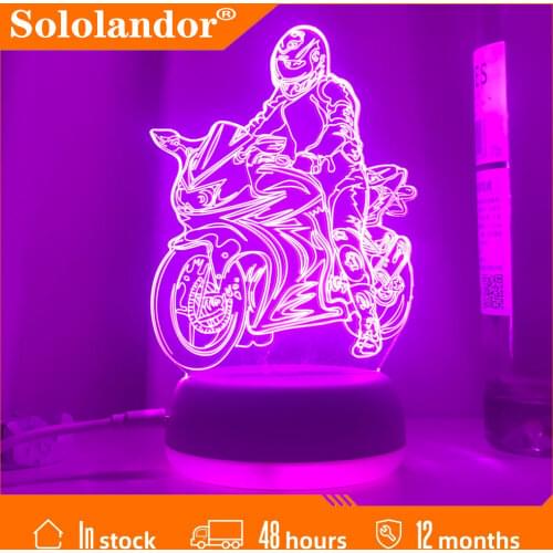 3d Lamp Motorcycle Racer Jonathan Rea Action Figure Nightlight for Home Room Decoration Cool Fans Birthday Gift Led Night Light