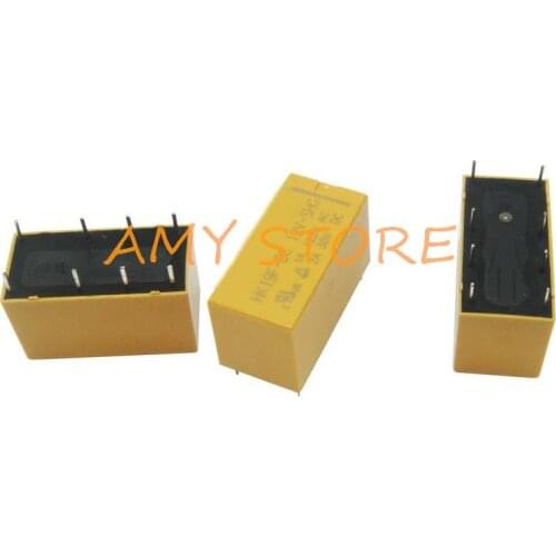 5pcs HK19F-DC5V DC12V DC24V-SHG 8 Pins Relays 1A 125V AC/2A 30V DC 2NO 2NC DPDT Mini Power Relay 20x10x15mm PCB Type