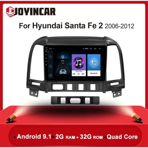 9" Android 9.1 Car Radio Navigation GPS Wifi For Hyundai Santa Fe 2 2006-2012 2Din Car Multimedia Video Player Head Unit FM BT