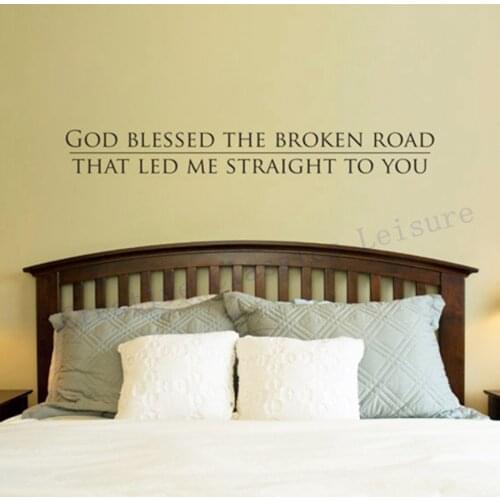 Free shipping God blessed wall stickers bedroom decor , Religious wall decal sticker - God Led Me Straight to You