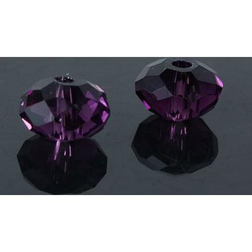 100PCS 8MM Austria Crystal Bead Rondelle Loose Faceted Glass Beads Spacers Beads for Bracelet Jewelry Making