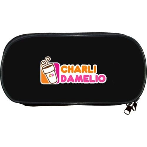 Charli Damelio Pencil Case Kids Stationery Bag Boys Storage Bags Girls Makeup Bag Kids Multifunctional Zipper Stationery Pen Box