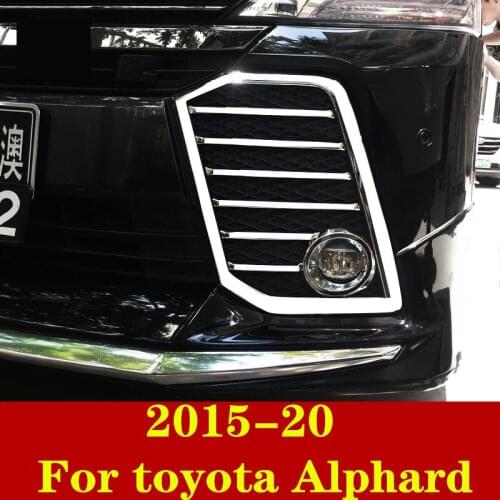 For toyota Alphard 2015-20 Front Fog Lamp Frame decoration cover trim Exterior decoration car modification Accessories