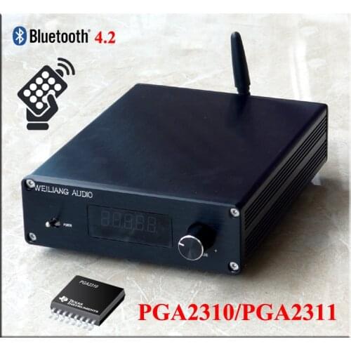 F6 PGA2310 Or PGA2311 Remote Volume Controller Bluetooth 4.2 Preamp 6-channel switching 2-channel stereo output pre amplifier
