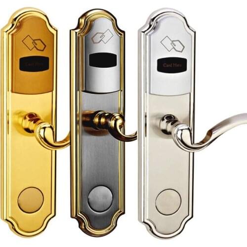 HOT Home Security Door Lock Stainless Steel Swipe Card Unlock Electronic Door Lock for Hotel Lock Access System Stainless Steel