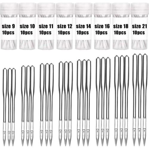 LMDZ 80 Count Household Sewing Machine Needele - 8 Sizes Sewing Accessories for Domestic Sewing Machines