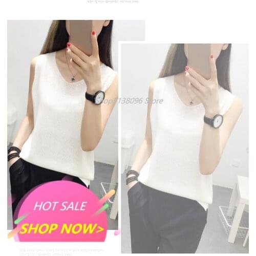 New Solid Slim Women tank Tops Summer Sleeveless Jersey Cotton Tanks Camis Tees For Woman Sexy Top White Black Multicolor Vest