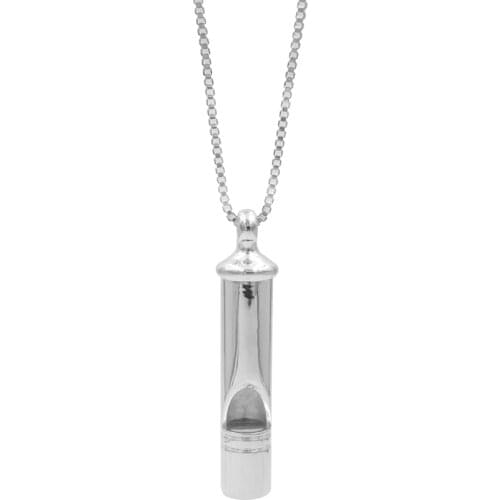INS Fashion Silver Whistle Necklace Pendant Sweater Chain Whistles Pendants Men Women Christmas Gifts Hip Hop Cool Jewelry